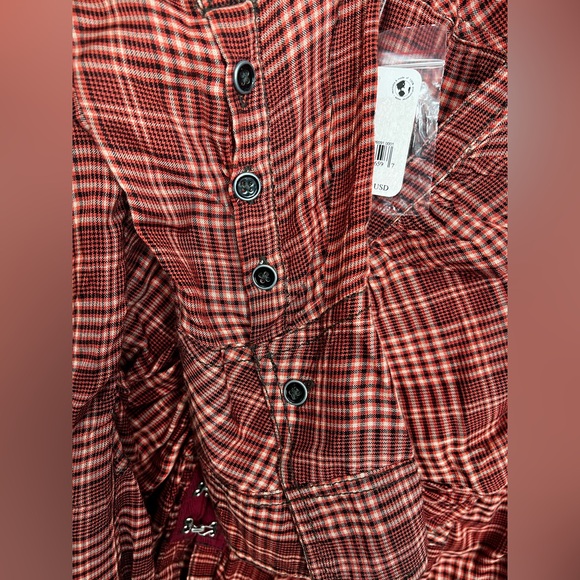 We The Free - Red Plaid Shirt - Picture 5 of 5